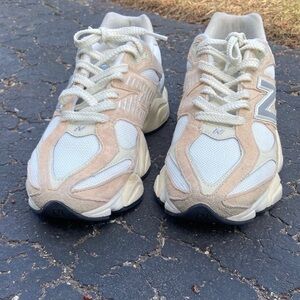 New Balance Athletic Shoes - White and Tan